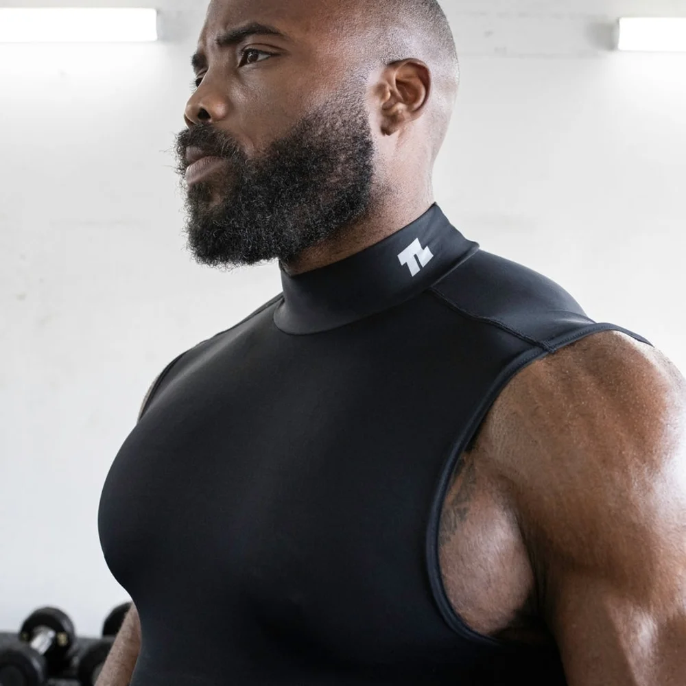 Black Sleeveless Athletic Top By MEAT - Picture 3 of 7